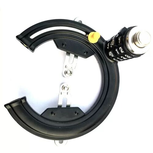 Bicycle black combination lock large lock horseshoe fixed crab claw lock bicycle combination lock cycling supplies