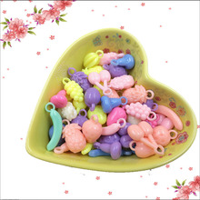 亚克力珠子水果系列春天色儿童DIY亚克力串珠手工儿童饰品服配件