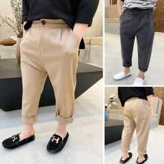 New 2023 Spring Children's Casual Turnip Pants Korean Style Unisex Kids Pants Baby Harem Pants Long Pants Agency