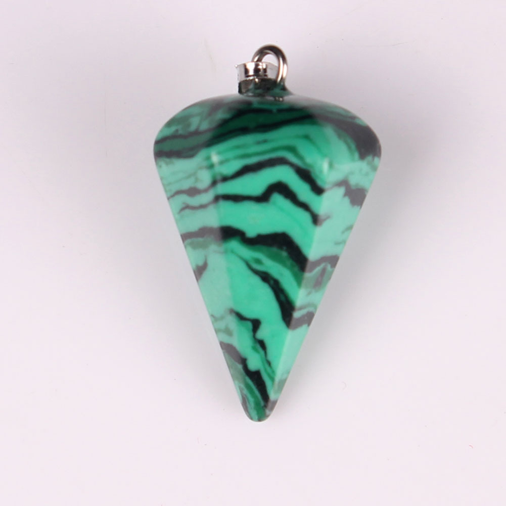 Ebay deseo piedra natural cristal ágata facetado cónico hexagonal columna espíritu Péndulo collar colgante Péndulo