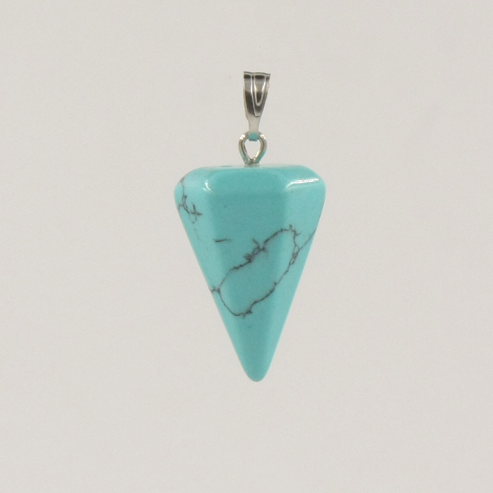 Ebay deseo piedra natural cristal ágata facetado cónico hexagonal columna espíritu Péndulo collar colgante Péndulo