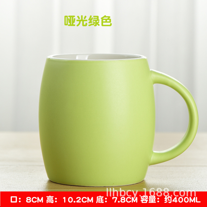 Color sólido mate esmalte Taza de cerámica ins tazas hogar taza de agua taza de café nórdico logotipo impreso
