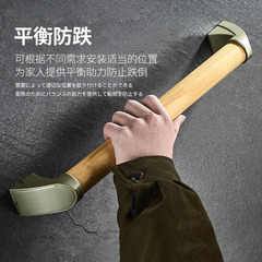 Japanese solid wood bathroom handrail rack bathtub safety handrail bathroom barrier-free handle elderly anti-slip handle