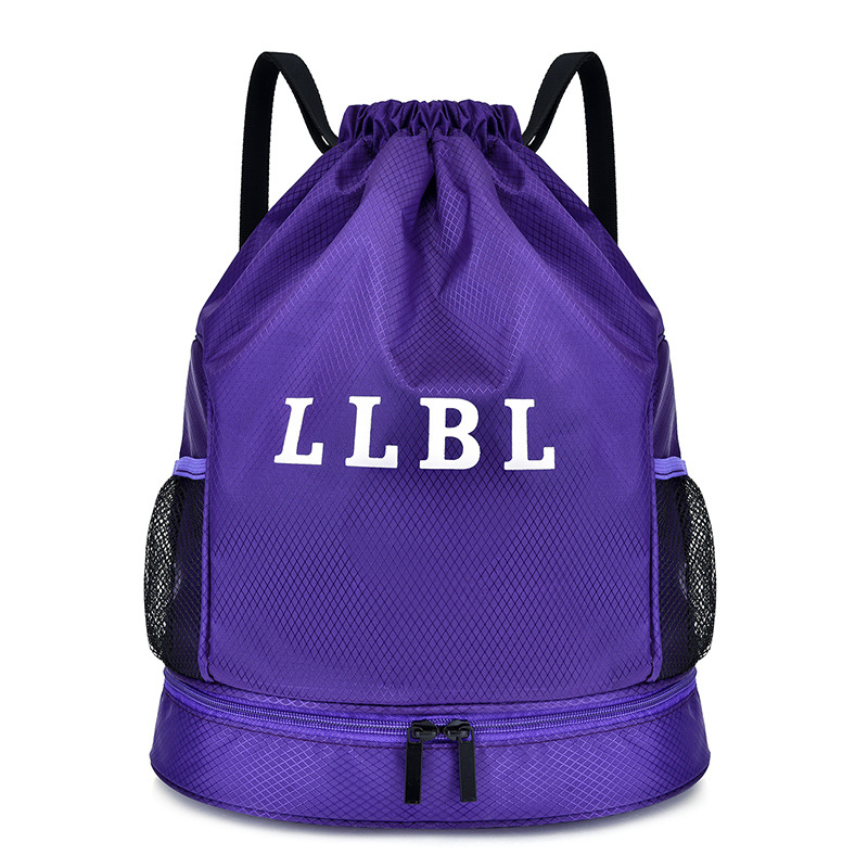 Cordón de nylon mochila simple ligero cordón bolsa de fitness viaje portátil casual nylon cordón bolsa image 8