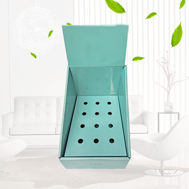 厂家直发纸货架纸展示盒 带内卡食品展示架包装快递箱小纸盒子