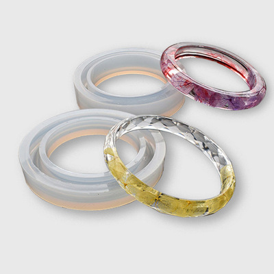 批發水晶滴膠矽膠模具DIY手工材料半蛋糕圓柱菱面寬面手镯飾品