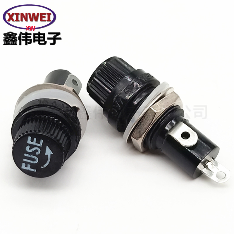 厂家直销 保险管座 5*20 保险丝座 耐高温胶木电 5X20保险座