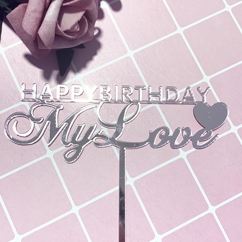 Valentine's Day Baking Cake Decoration Wedding Anniversary English Acrylic Cakeert Party Decoration