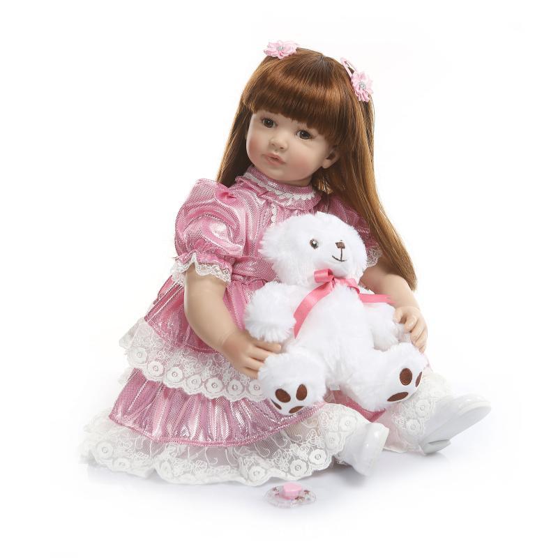 Nuevo Pelo Largo bebé juguete, juego de simulación muñeca regalo vacaciones