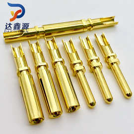 实力工厂大电流连接器3.5焊线端子公母开槽母孔插针pin针插拔式