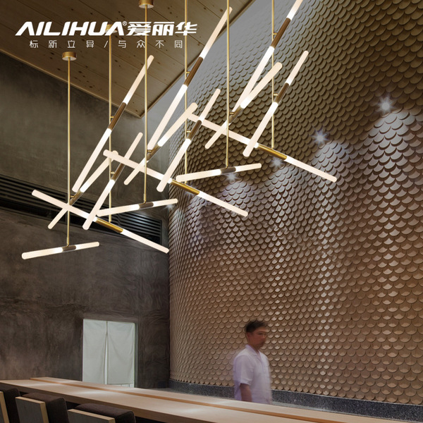 Modern creative bar golden ceiling lamp for hotel for office