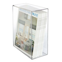 方形透明压克力书架 有机玻璃杂志架 亚克力书柜 深圳沙井定制