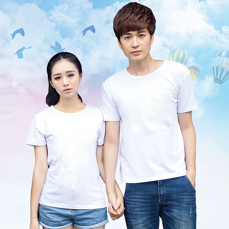 200g camiseta modal en blanco cuello redondo camisa de publicidad de manga corta impresión de transferencia de sublimación camisa cultural ropa de clase impresa ropa transfronteriza