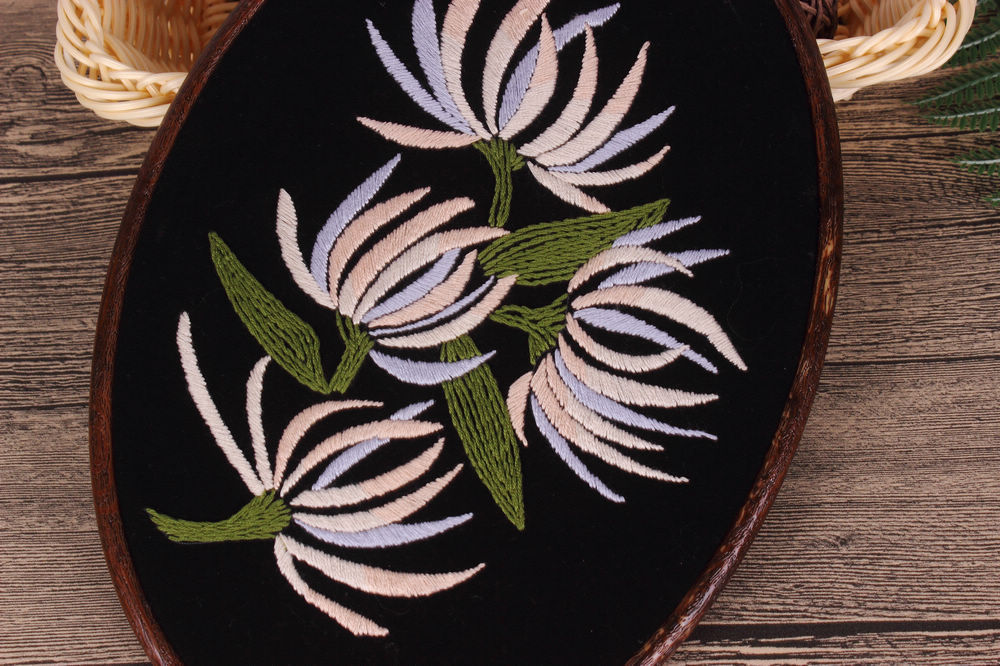 Night Elf DIY bordado hecho a mano material paquete kit europeo flor y hierba tela traje de costura