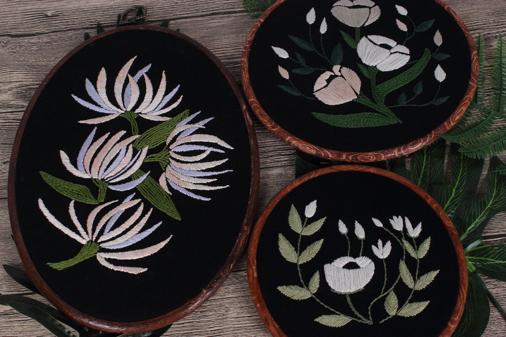 Night Elf DIY bordado hecho a mano material paquete kit europeo flor y hierba tela traje de costura