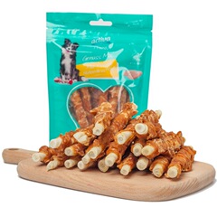 Benefit 5-inch blue friends war teeth one meter long sandwich stick grinding stick golden retriever large dog chew-resistant dog snacks