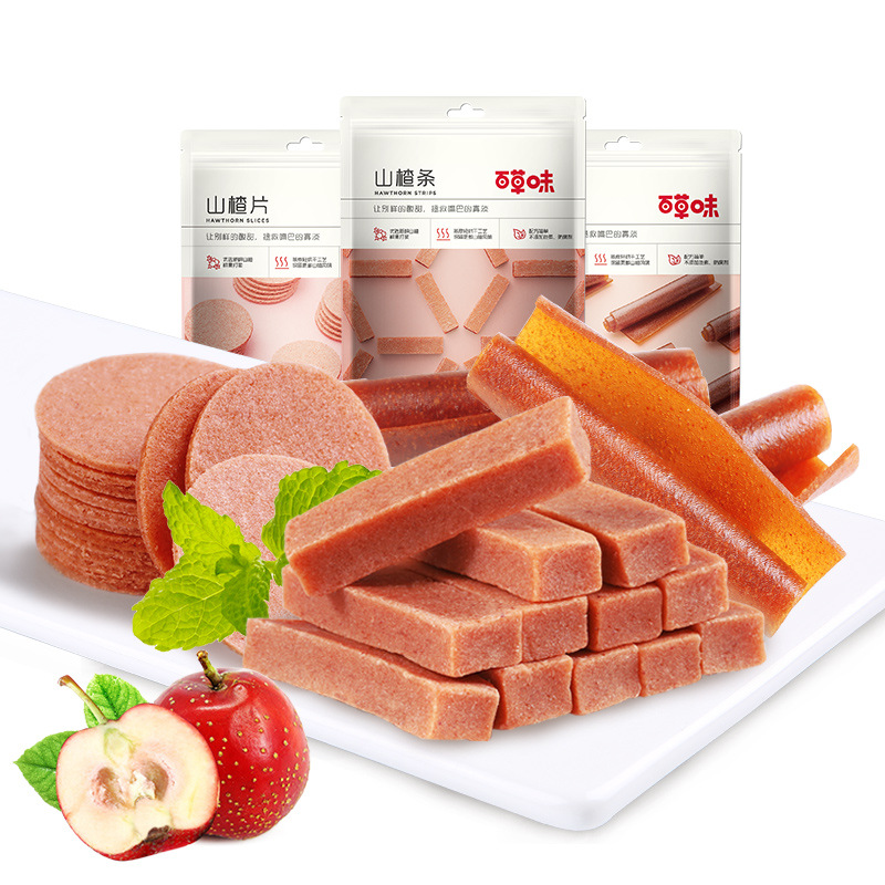 Hundred Herbs Sour Jujube Sticks 228g Bagged Dried Jujube Skin Fruit Roll Candy Snack for Children Wholesale Food