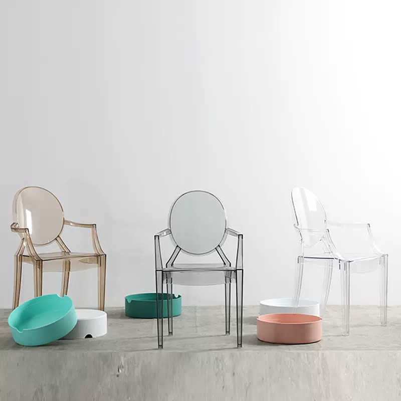 北欧餐椅ins幽灵椅魔鬼网红家用塑料水晶凳子亚克力透明化妆椅子