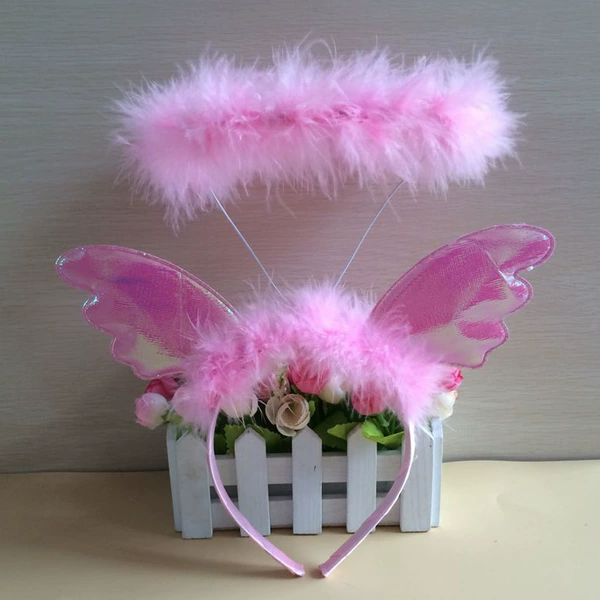 Pink angel + wings