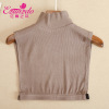 Demi-season knitted scarf, keep warm long-sleeve, false collar, Korean style, high collar