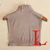 Demi-season knitted scarf, keep warm long-sleeve, false collar, Korean style, high collar