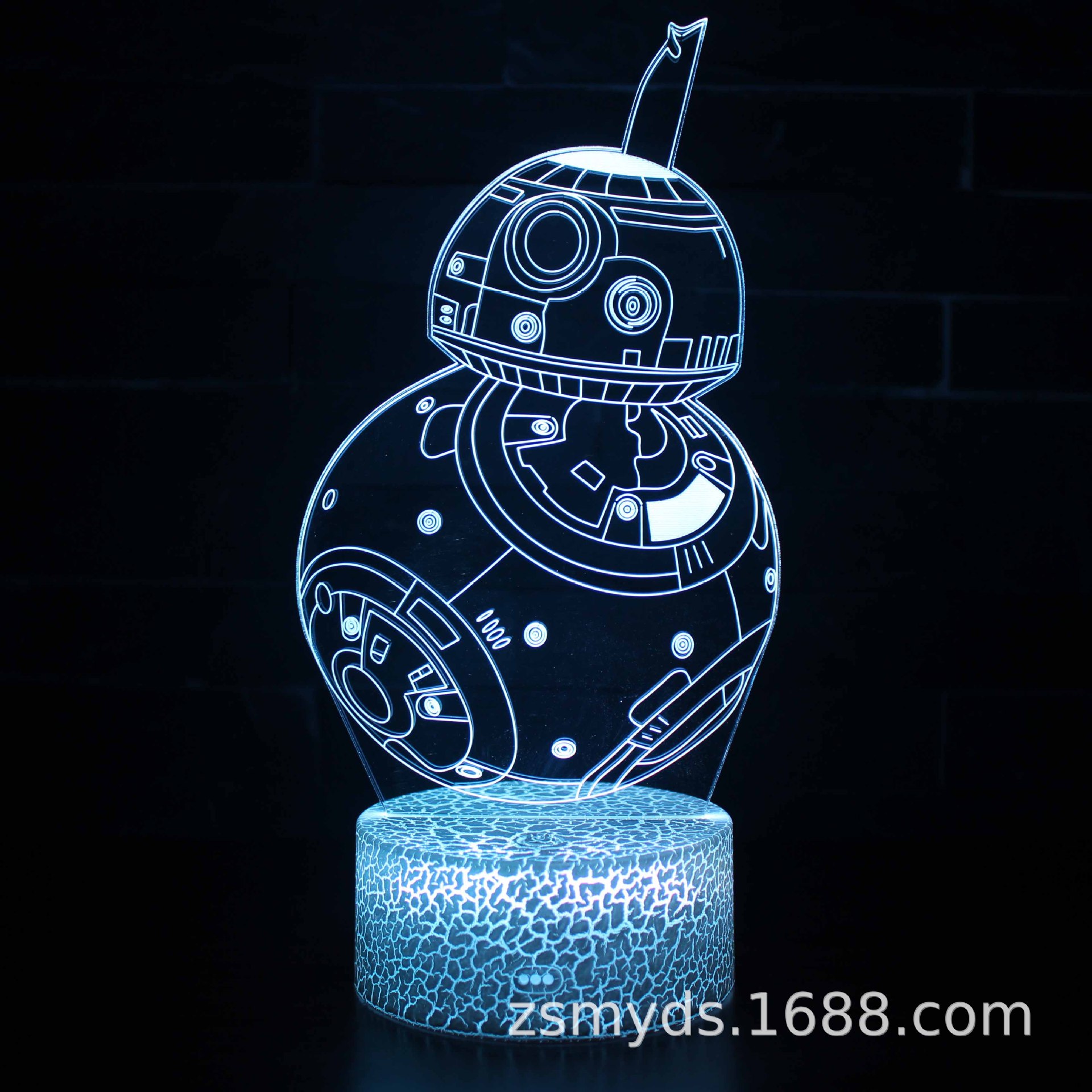Transfronteriza Star Wars serie 3D colorido táctil lámpara de mesa Luz de la noche LED regalo creativo luz visual