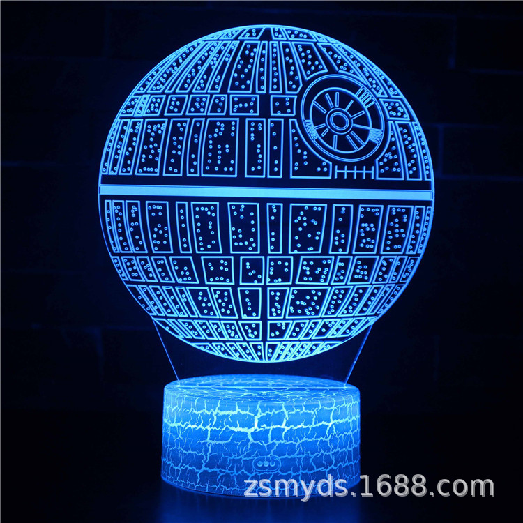 Transfronteriza Star Wars serie 3D colorido táctil lámpara de mesa Luz de la noche LED regalo creativo luz visual