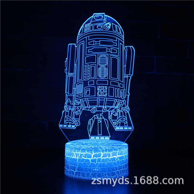 Transfronteriza Star Wars serie 3D colorido táctil lámpara de mesa Luz de la noche LED regalo creativo luz visual