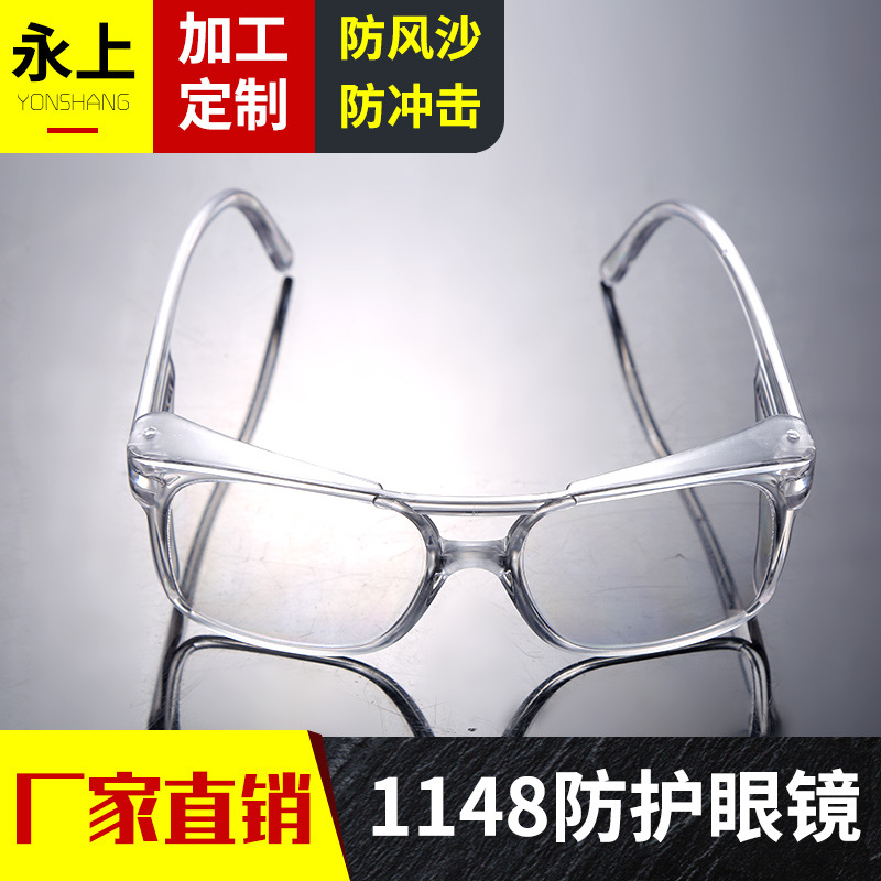 1148全透明防冲击护目镜 防风沙防护眼镜 打磨护目镜劳保眼镜
