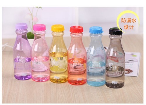 Soda bottle plastic cup, transparent frosted, portable, not easy to break, sealed sling, milk tea cup, water cup, gift LOGO