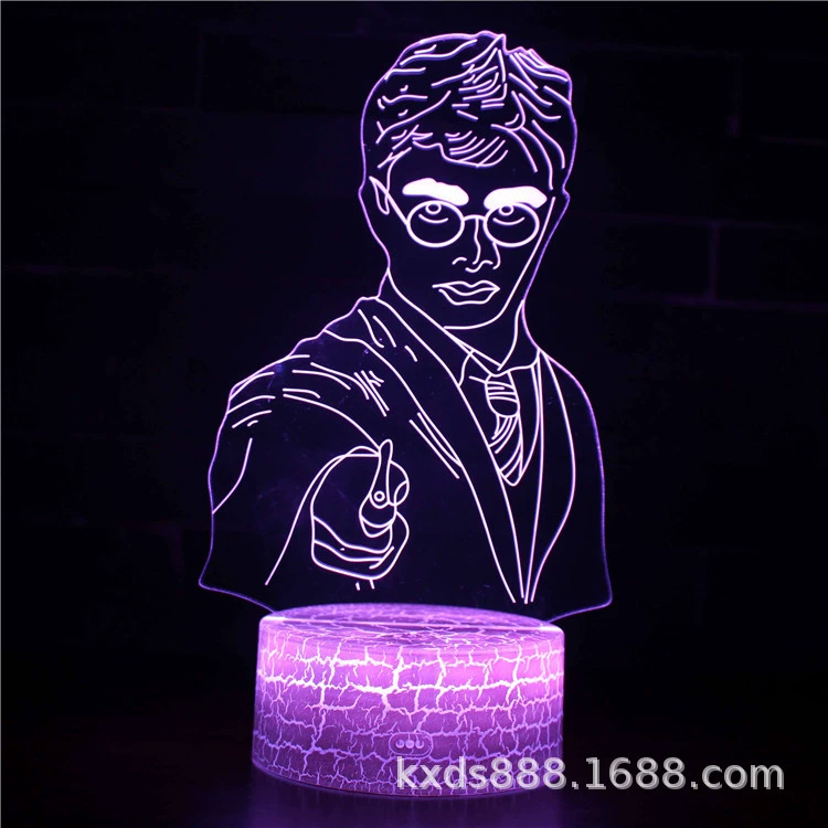 Creative LED night light, touch table lamp, (跨境贸易), 3D, дистанционное управление