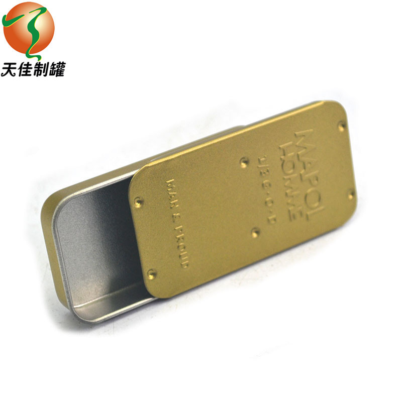 生产滑盖固体香膏推拉铁盒小形推拉铁盒连体铁罐收纳马口铁盒