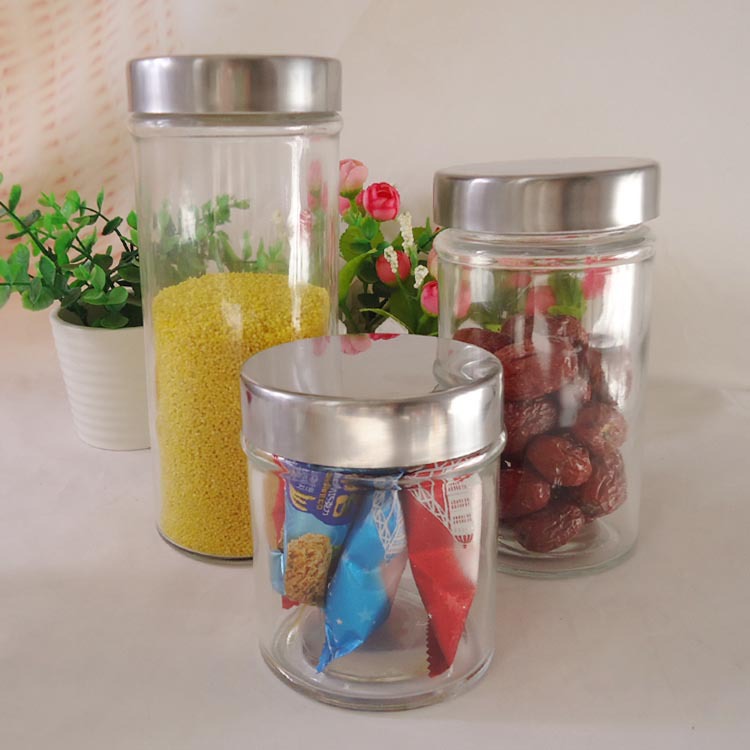 厂家直销350ml密封玻璃罐储物罐1000ml茶叶奶粉收纳罐展示瓶批发