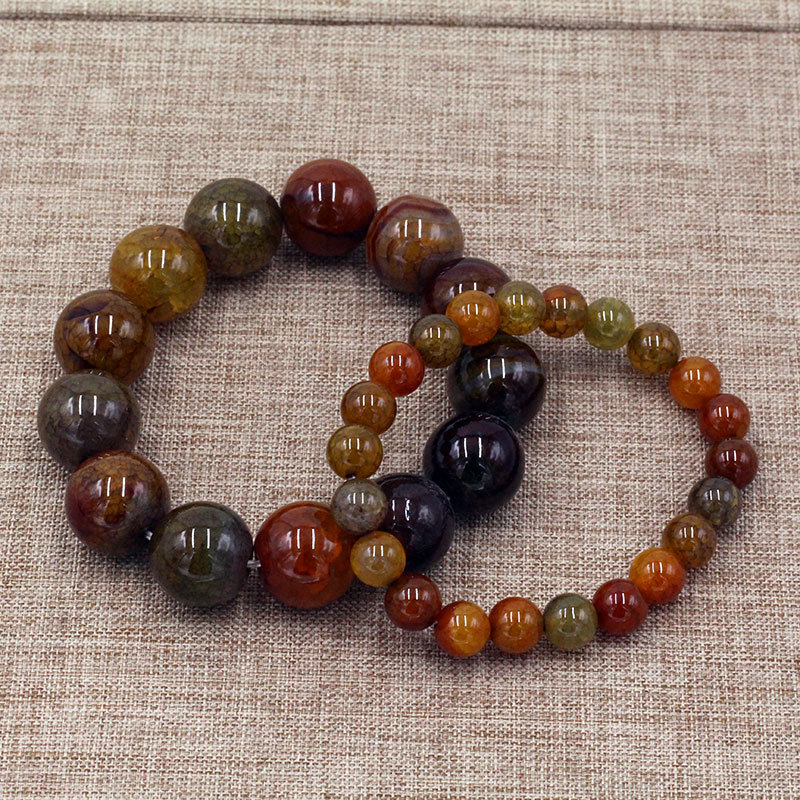 巴西大龙纹玛瑙手链饰品男款玉石佛珠手串送男士工艺礼品批发宝石