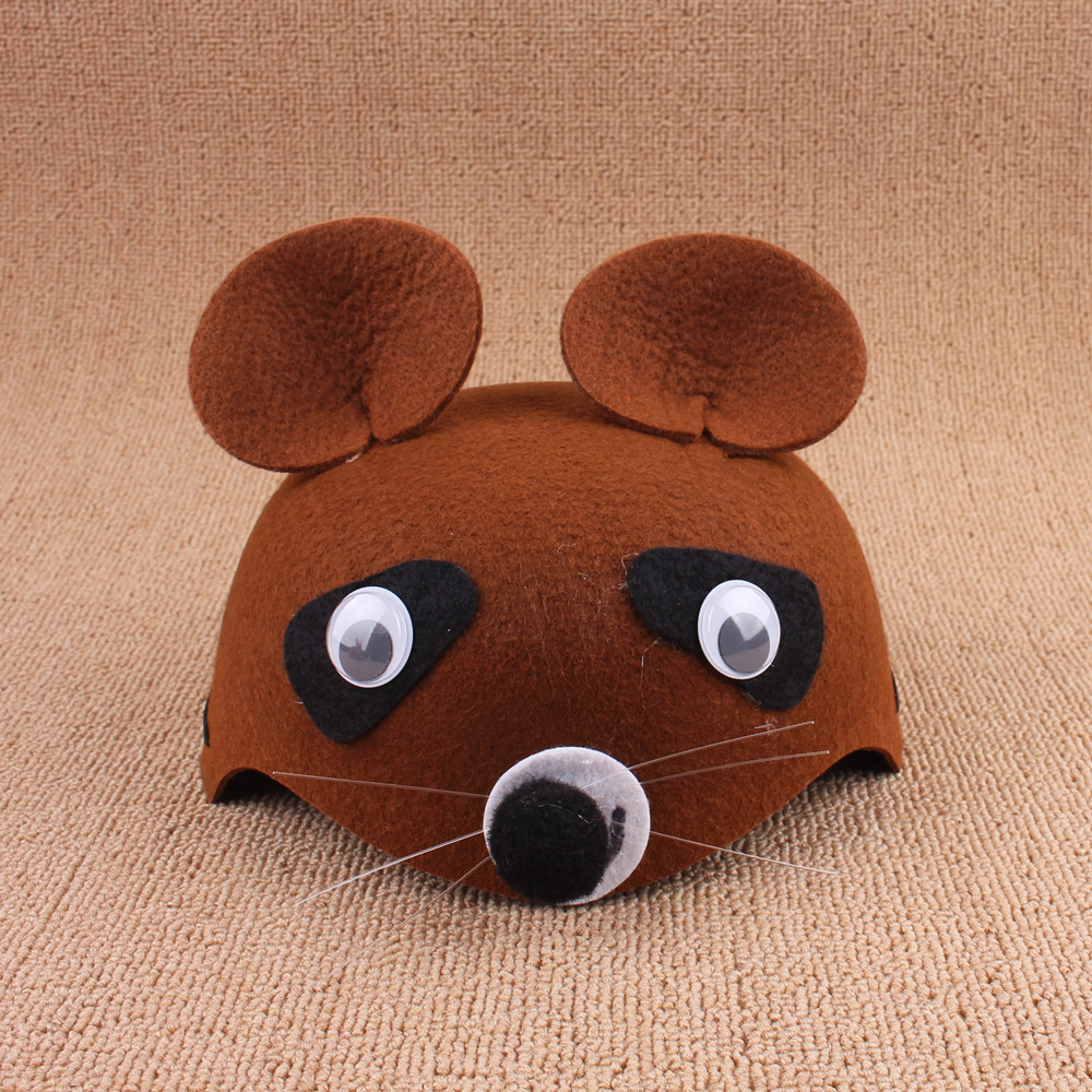 1 61 kindergarten rendimiento fiesta vestir cos apoyos no tejido de dibujos animados animal sombrero