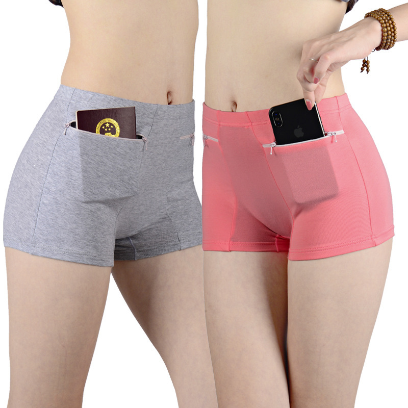 Women's underwear security anti-theft cotton large size women's high waist breathable simple elderly women's boxers wholesale