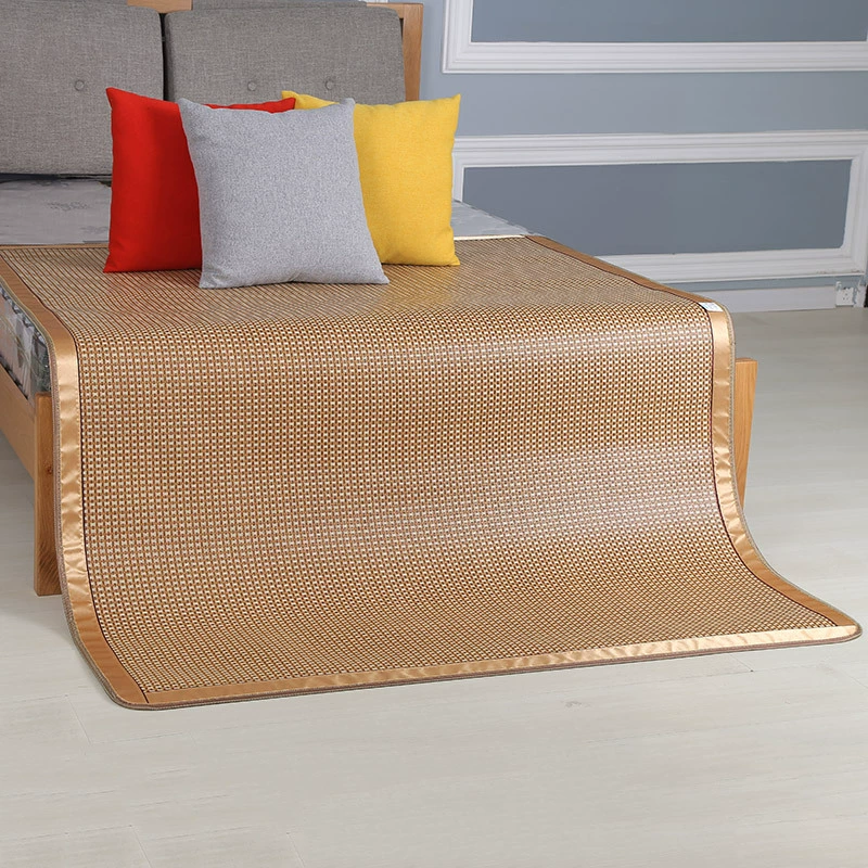 Оптовая Продажа с фабрики двуспальная кровать ледяной Шелковый коврик студенческий коврик из ротанга 1,5 1,8 м трехкомпонентный складной кукурузный двусторонний коврик из ротанга