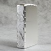 ZIPPO windproof kerosene lighter 205 scrub silver -plated three sides of Tangcao wealth flowers