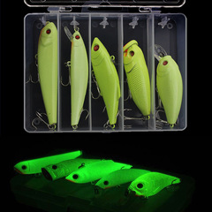 Weihé Night Glow Lure Kit Pencil Minnow VIB Wave Craw Small Fat Realistic Soft Baits Night Fishing Fake Lures Wholesale