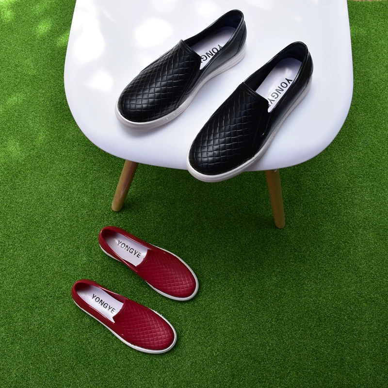 Новые дождевые сапоги женские взрослые короткие резиновые туфли с низким верхом женские водонепроницаемые туфли на кухне нескользящие и износостойкие модные туфли