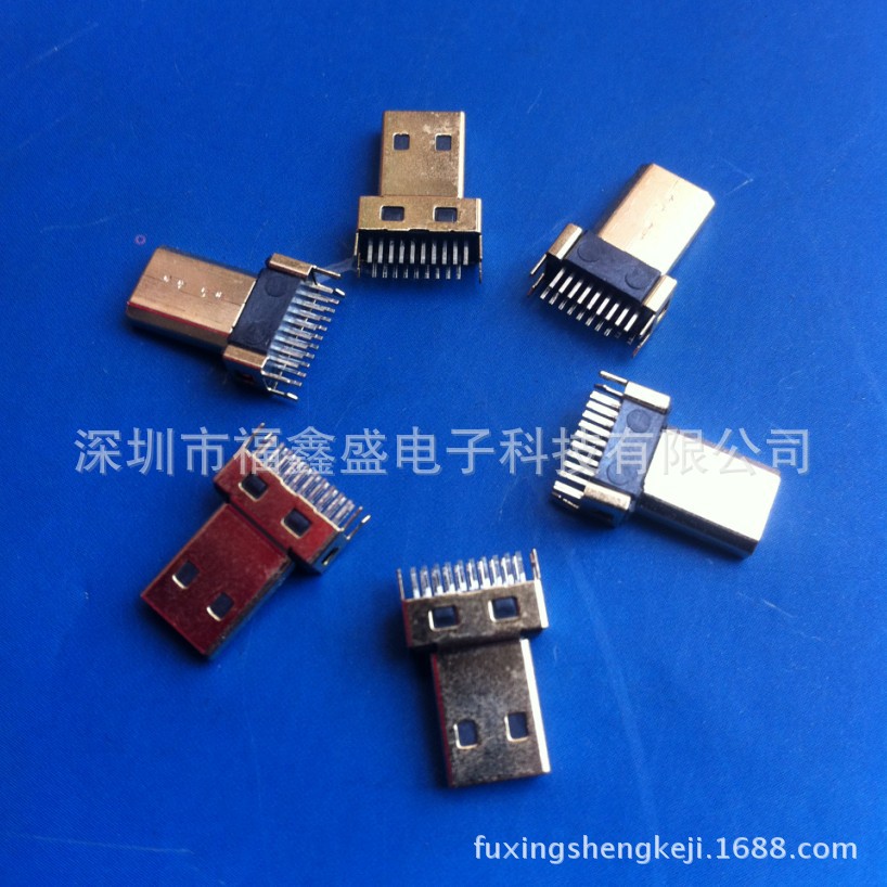供应HDMI D型19P MINIDIP 公座 夹pcb板 插板 迷你滴皮 麦克5P