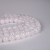 White accessory, glossy round beads, beaded bracelet