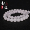 White accessory, glossy round beads, beaded bracelet