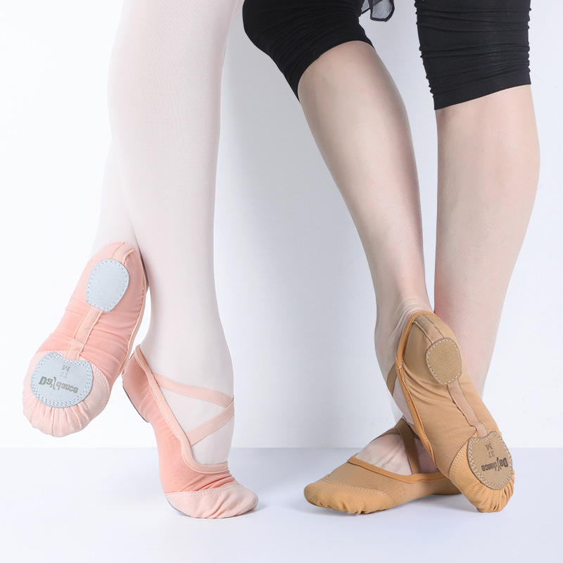 Zapatos de baile de malla elástica inferior suave zapatos de práctica de Mujer Zapatos de garra de gato gimnasia artística Ballet adulto zapatos de Cuerpo Moderno