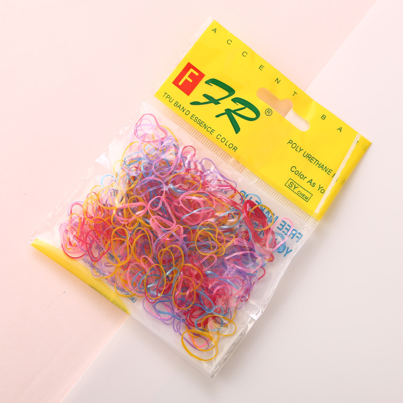 AliExpress 200/1000 piezas lindo chica desechable elástico anillo de pelo Cola de Caballo cinturón de goma accesorios para el cabello de los niños