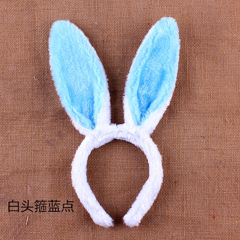 Rendimiento de dibujos animados animal tocado pequeño conejo blanco oído tocado diadema conejo oreja conejito chica