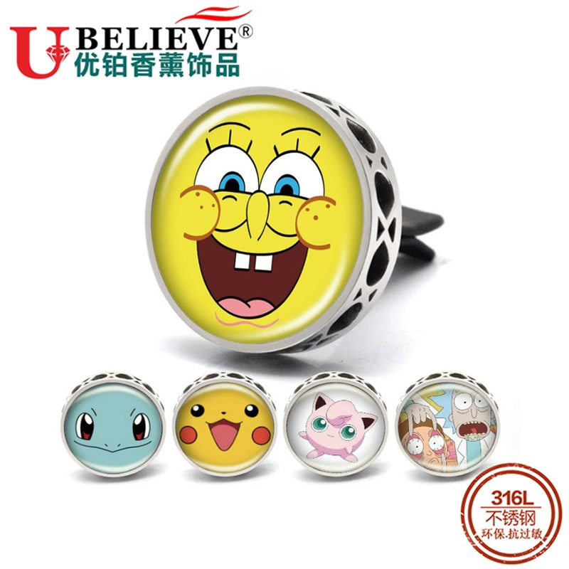 Нержавеющая сталь 316L полый Съемный зажим для эфирного масла из нержавеющей стали на выходе воздуха духи клип