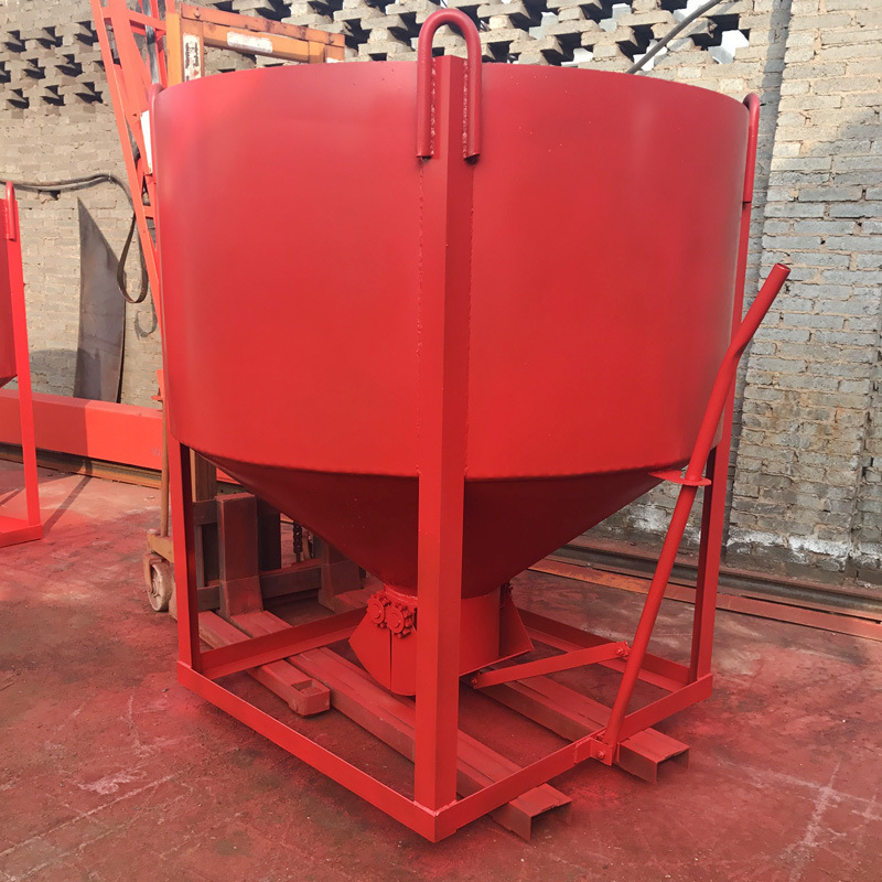 内扣槽钢的1.5方塔吊料斗 水泥混凝土灰斗 圆形塔机料斗耐用