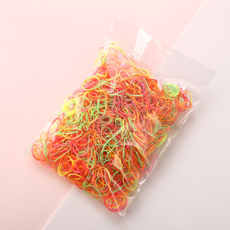 AliExpress 200/1000 piezas lindo chica desechable elástico anillo de pelo Cola de Caballo cinturón de goma accesorios para el cabello de los niños