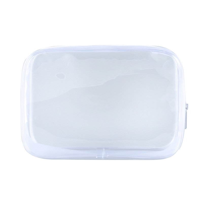 Bolsa de cosméticos de PVC bolsa de almacenamiento de viaje impermeable transparente bolsa de cosméticos tridimensional portátil cremallera bolsa de PVC jalea en stock